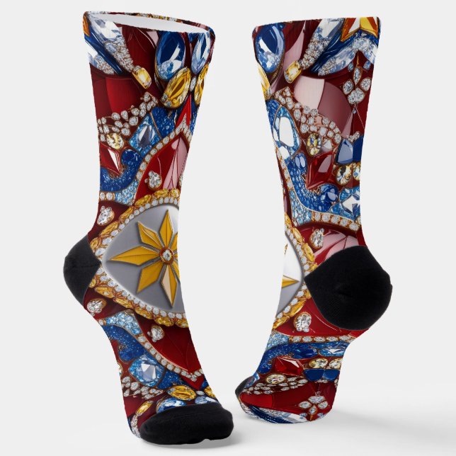 Männer nachhaltige Socken mit kolumbianischen Farb (Gewinkelt)