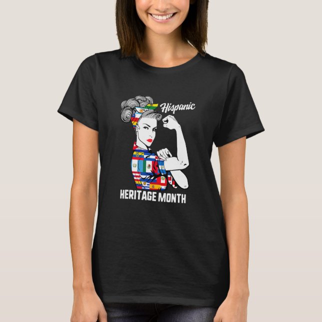 Männer Nationales hispanisches Erbe Monat Frau L T-Shirt (Vorderseite)
