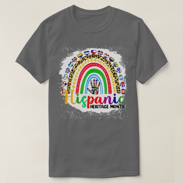 Männer Nationales hispanisches Erbe Monat Regenbog T-Shirt (Design vorne)