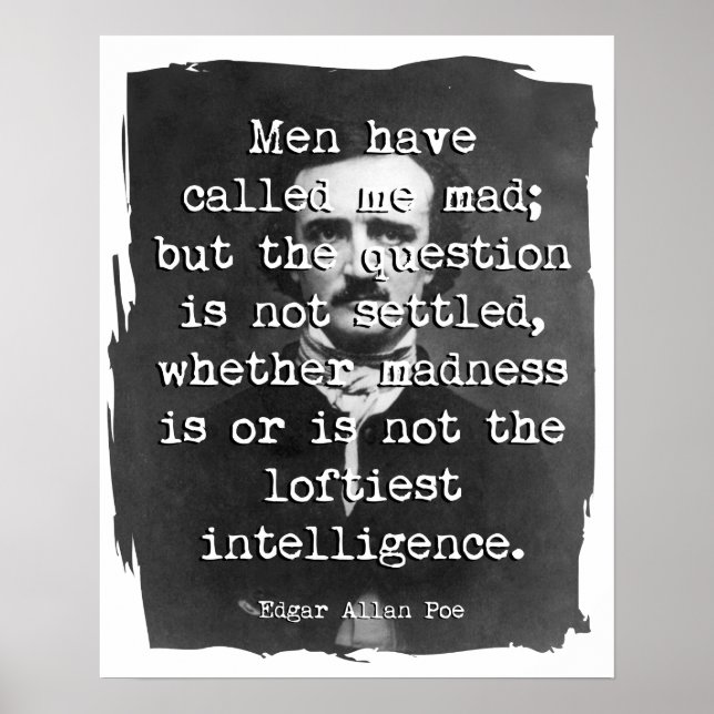 Männer nennen mich Mad Poe Zitat Poster (Vorne)