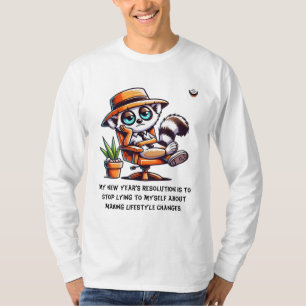 Männer Neujahr ehrliche Entschließung T - Shirt