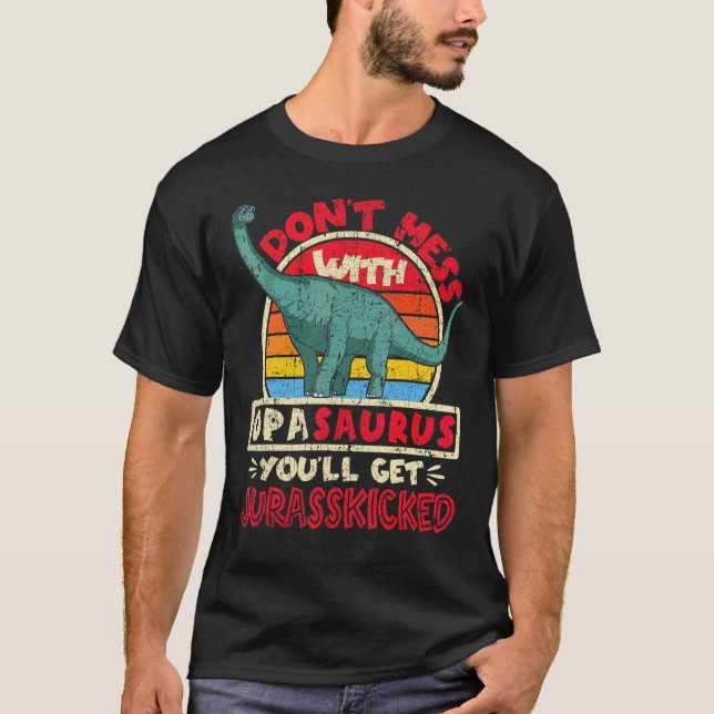 Männer nicht mit Opa Saurus verwechseln I B T-Shirt (Vorderseite)