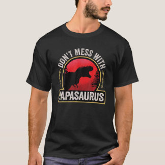 Männer nicht mit Papasaurus-Dinosaurier-Vater anle T-Shirt