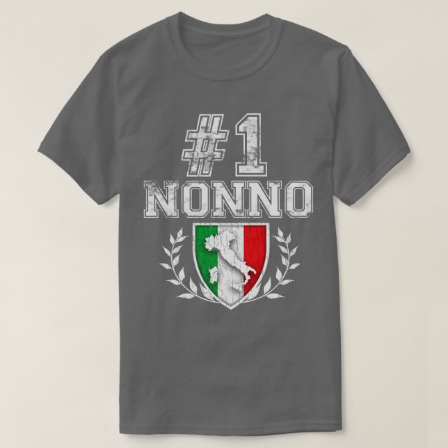 Männer Nummer Eins, Italienischer Großvater  T-Shirt (Design vorne)