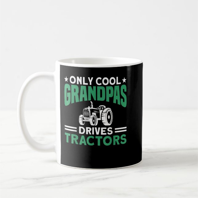 Männer nur Coole Grandpas Antriebssysteme Traktore Kaffeetasse (Links)