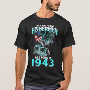 Männer nur der schönste Fischer Geboren 1943 Fishi T-Shirt