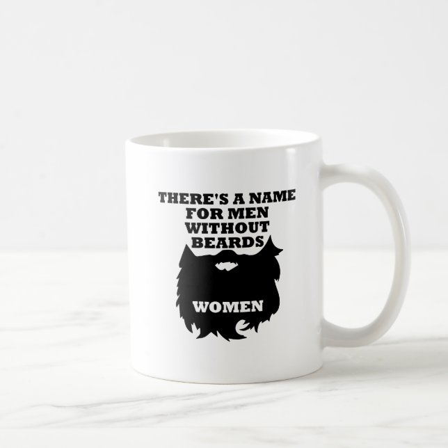 Männer ohne Bärte Lustiger Becher Kaffeetasse (Rechts)