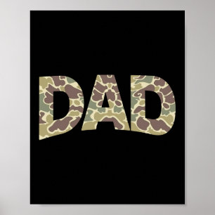 Männer Old School Tarnung Papa Poster