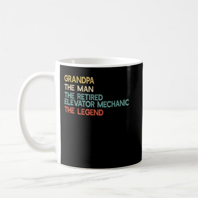 Männer Opa Der Mann der müde Aufzug Mechaniker Kaffeetasse (Links)