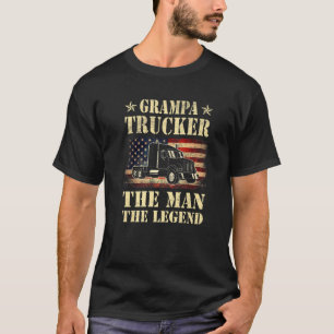 Männer Opa LKW-Fahrer Der Mann Die Legende Männer T-Shirt