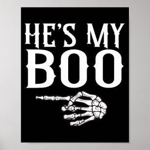Männer-Paare boo Skelett passendes Paar Poster