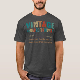 Männer Paraprofessional Substantiv Vintage Retro S T-Shirt