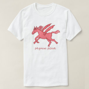 Männer Pegasus-Gruppen-(verschiedene Arten) weiß T-Shirt