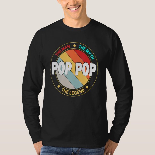 Männer Pop Pop Der Mann Der Mythos Der legendäre V T-Shirt (Vorderseite)
