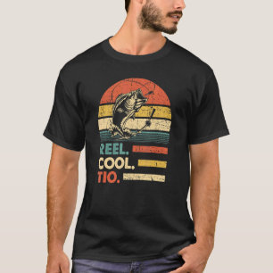 Männer Reel Cool Onkel Angeln   Fisch Vintage T-Shirt