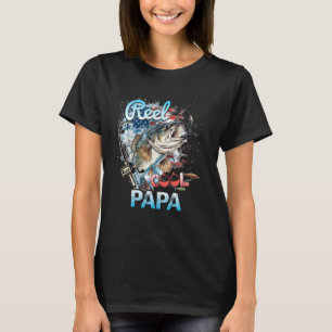 Männer Reel Cool Papa Amerikanische Flagge Lustige T-Shirt