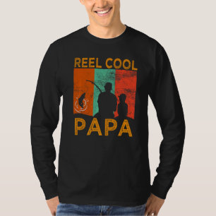Männer Reel Cool Papa Angeln Daddy Vintage Opa T-Shirt