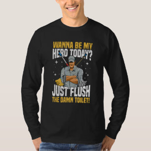 Männer-Reinigungsschule Hausmeister Angebot für ei T-Shirt