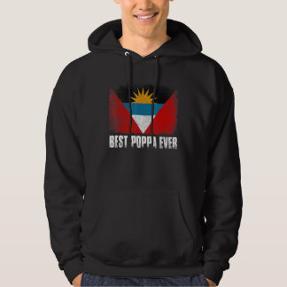 Männer Retro Antigua und Barbuda Flag Beste Poppa Hoodie