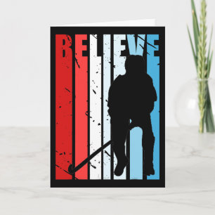 Männer Retro Feldhockey Motivierend Inspirierend I Karte