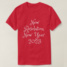 Männer Rot 2023 Resolution T - Shirt
