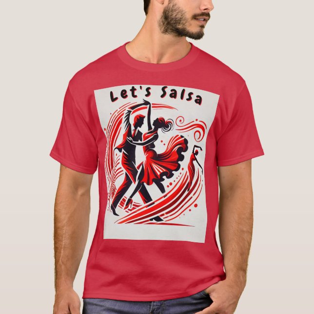 Männer Salsa Tanz T - Shirt Striking Salsa (Vorderseite)