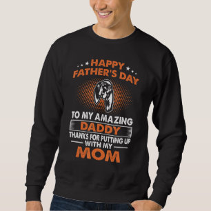 Männer Schwarz und Tan Coonhound Hund Vater Glückl Sweatshirt
