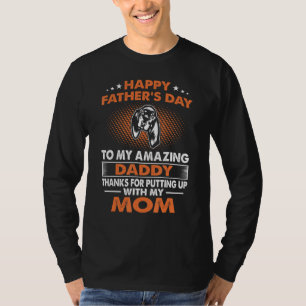 Männer Schwarz und Tan Coonhound Hund Vater Glückl T-Shirt