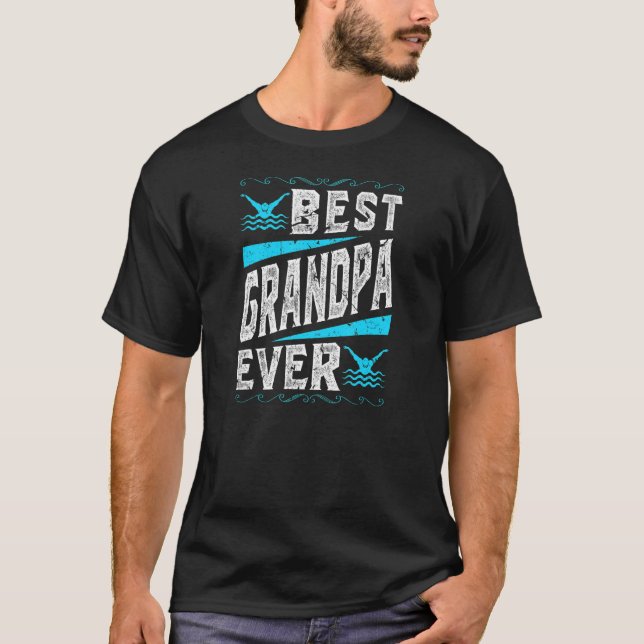 Männer schwimmen Beste Großmutter je schwimmen T-Shirt (Vorderseite)