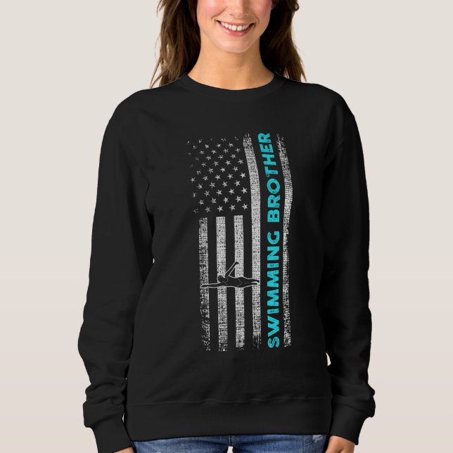 Männer schwimmen Bruder Sweatshirt (Vorderseite)