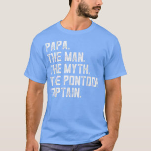 Männer Segelboot PapaPontoon Kapitän Apparel, T-Shirt
