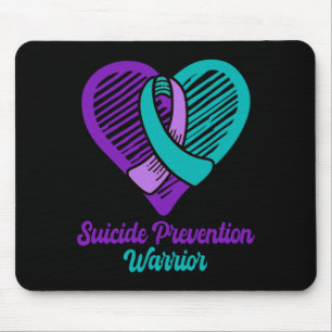 Männer-Selbstmordpräventionskrieger tragen lila un Mousepad