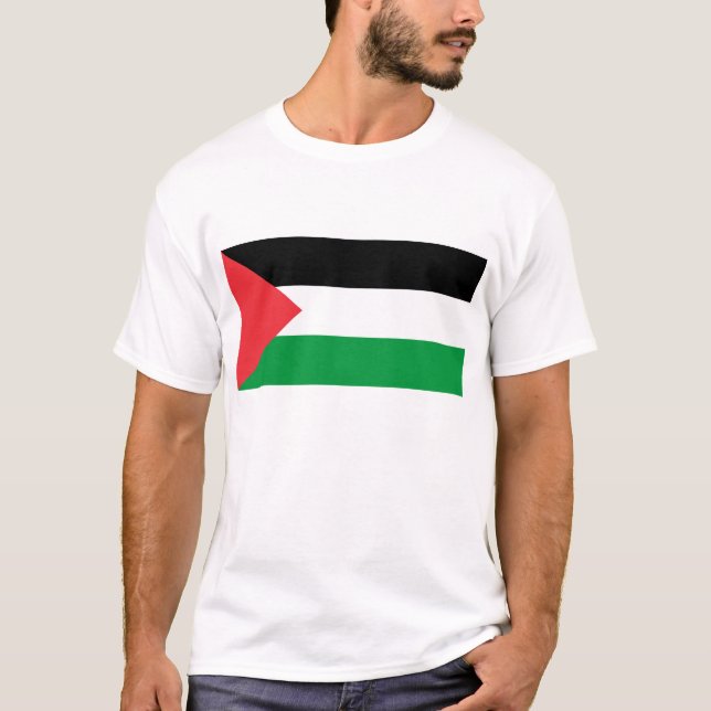 Männer - Shirt mit der Flagge Palästinas (Vorderseite)