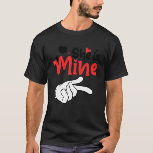 Männer Sie ist meine Matching Paare Valentine Day  T-Shirt