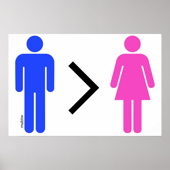 Männer sind besser als weibliches Poster (Vorne)