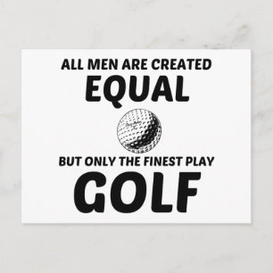 MÄNNER SIND GLEICH, ABER DIE BESTEN SPIELEN GOLF POSTKARTE