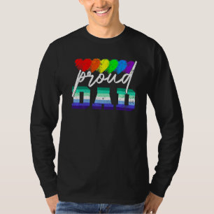 Männer sind stolz, dass Vater die Gay Flag Flag tr T-Shirt