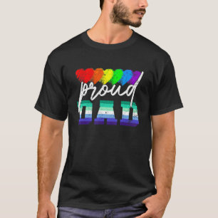 Männer sind stolz, dass Vater die Gay Flag Flag tr T-Shirt