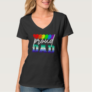 Männer sind stolz, dass Vater die Gay Flag Flag tr T-Shirt