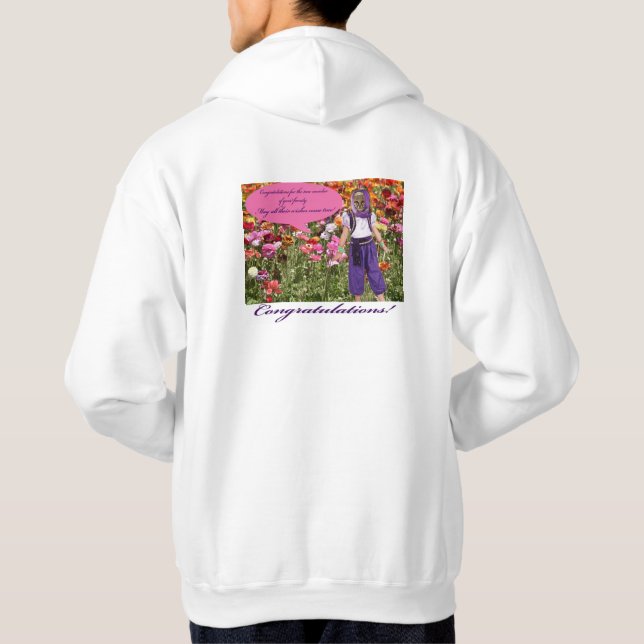 Männer sind verrückt. Herzlichen Glückwunsch! Hoodie (Rückseite)