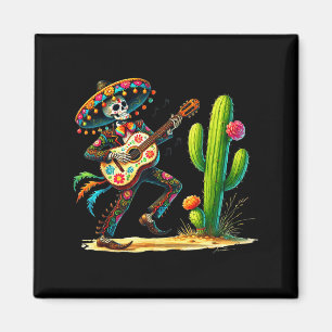 Männer Skelett Cinco de Mayo Mariachi Party Gitarr Magnet