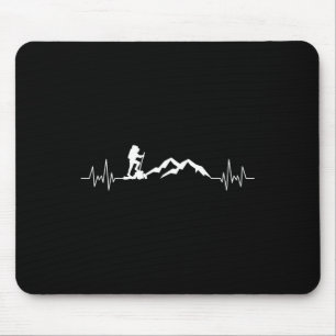 Männer Ski Herzschlag Skidiving Berg Camping Reise Mousepad