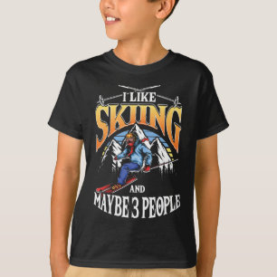 Männer-Ski-Liebhaber Ich mag Skifahren und viellei T-Shirt