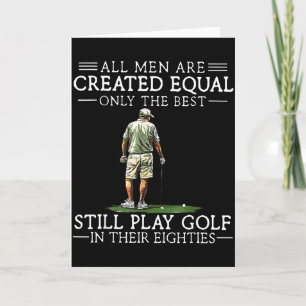 Männer spielen Golf Achtziger Lustiger Golfer Golf Karte