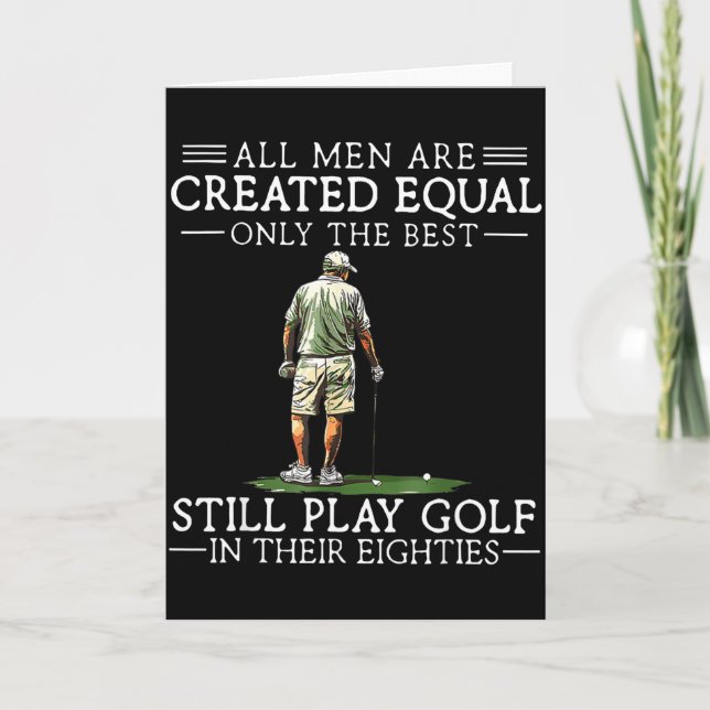 Männer spielen Golf Achtziger Lustiger Golfer Golf Karte (Vorderseite)