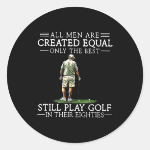 Männer spielen Golf Achtziger lustiger Golfer Golf Runder Aufkleber