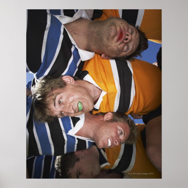 Männer spielen Rugby Poster (Vorne)