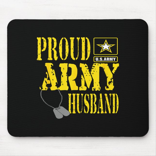 Männer Stolz Armee Ehemann Militär Design Mousepad (Vorne)