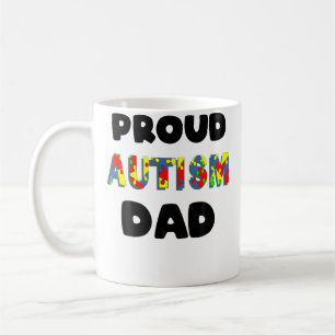 Männer Stolz auf Autismus-Vater Farbige Puzzleteil Kaffeetasse