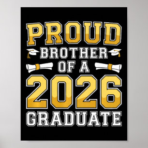 Männer Stolz Bruder eines 2026 Absolventen Shirt C Poster
